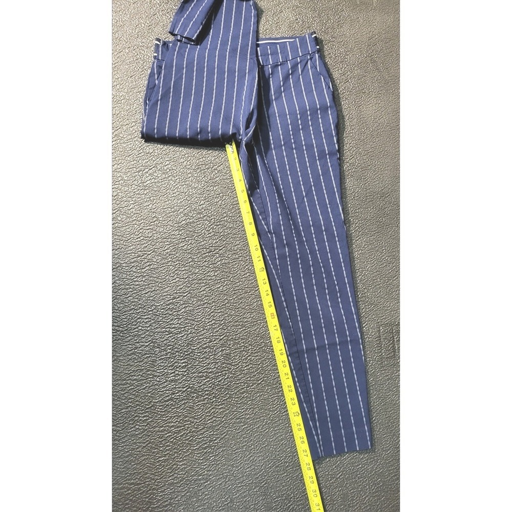Y2K Maurices Pinstripe Pants Career Casual Stretch Blue White Size 16 - Picture 4 of 8
